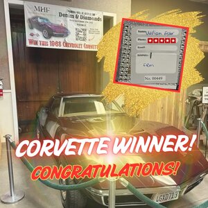Corvette Winner! Congratulations!